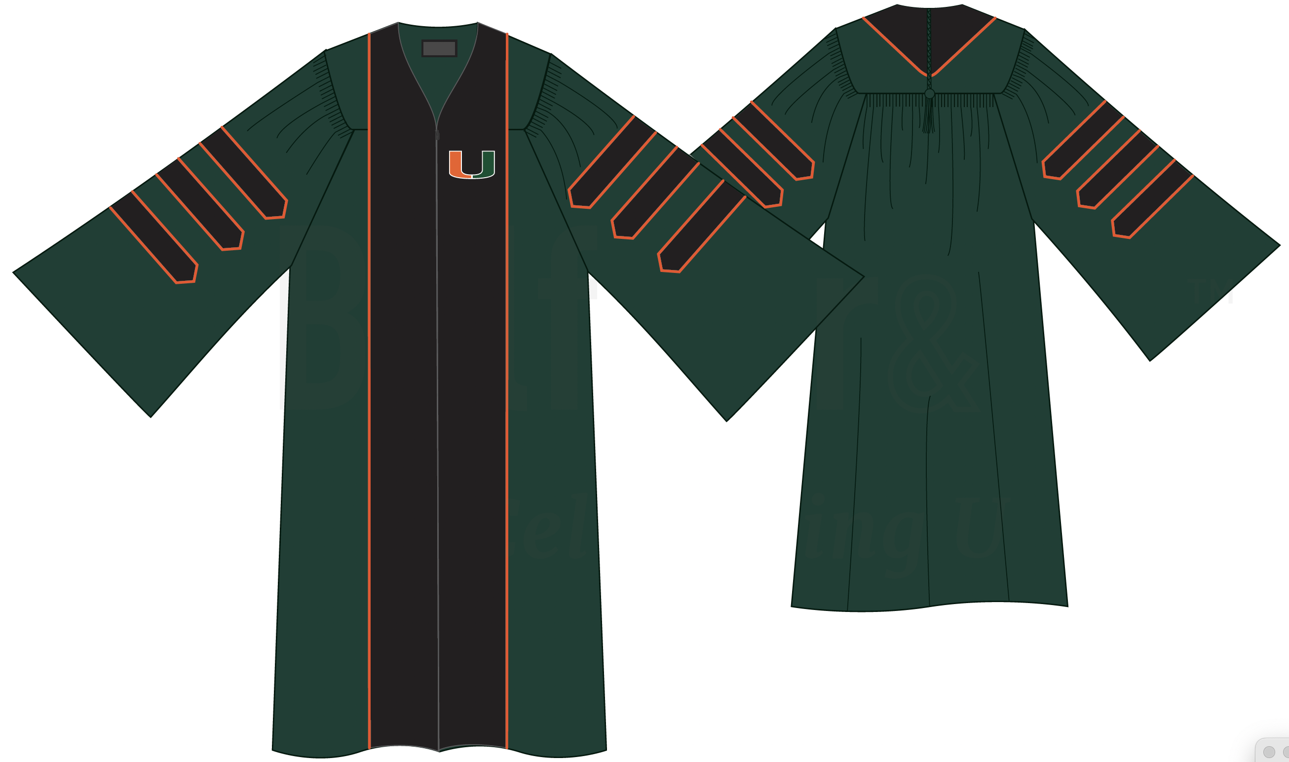 photo of green Andover doctoral gown